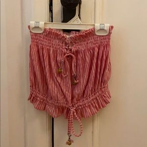 Free People Striped Crop Top